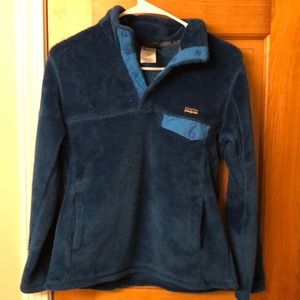 Girls Size XL (14) blue Patagonia fleece
